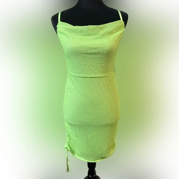 wild fable | Dresses | Nwt Lime Green Sequin Dress | Poshmark